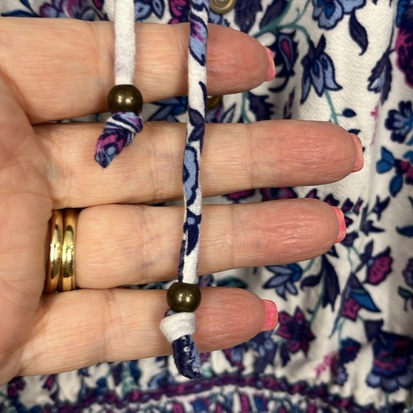 Joie Womens Stretch Waist Pants & Top SP Navy Maroon Floral 100% Viscose Lounge - Picture 12 of 16